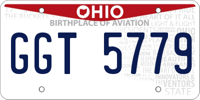 OH license plate GGT5779
