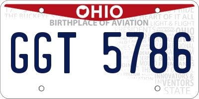 OH license plate GGT5786