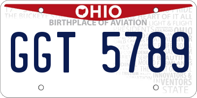 OH license plate GGT5789