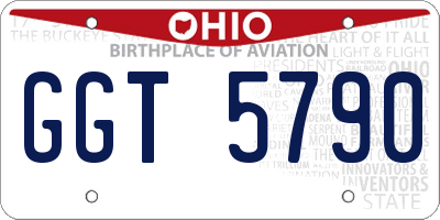 OH license plate GGT5790