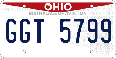 OH license plate GGT5799