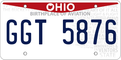 OH license plate GGT5876