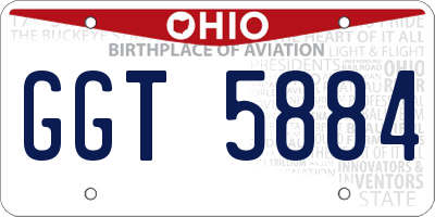 OH license plate GGT5884