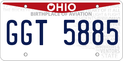 OH license plate GGT5885