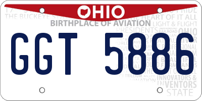 OH license plate GGT5886