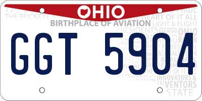 OH license plate GGT5904