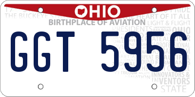 OH license plate GGT5956
