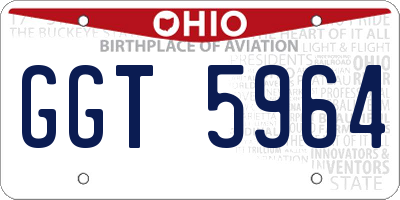 OH license plate GGT5964