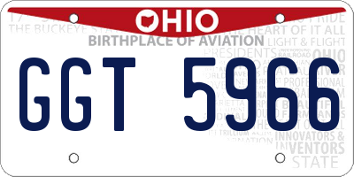 OH license plate GGT5966