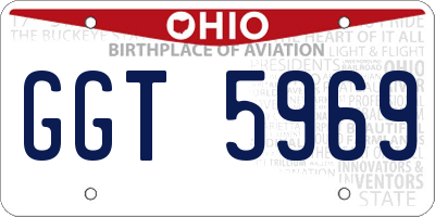 OH license plate GGT5969