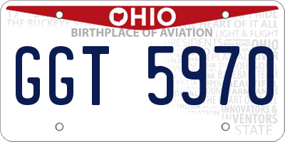 OH license plate GGT5970