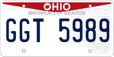 OH license plate GGT5989