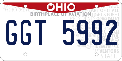OH license plate GGT5992