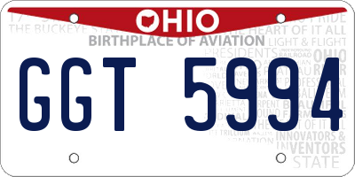 OH license plate GGT5994