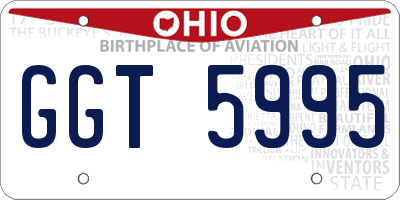 OH license plate GGT5995