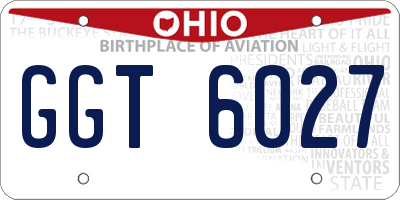 OH license plate GGT6027