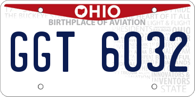 OH license plate GGT6032