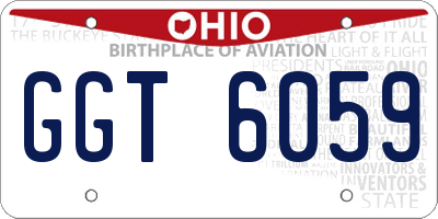 OH license plate GGT6059