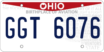 OH license plate GGT6076