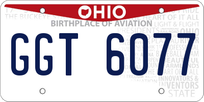 OH license plate GGT6077