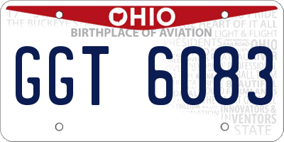 OH license plate GGT6083