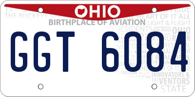 OH license plate GGT6084