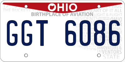 OH license plate GGT6086