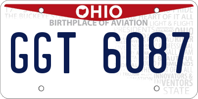 OH license plate GGT6087