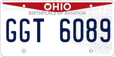 OH license plate GGT6089