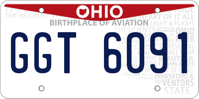 OH license plate GGT6091