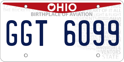 OH license plate GGT6099