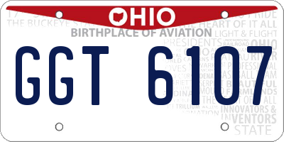 OH license plate GGT6107