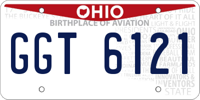 OH license plate GGT6121