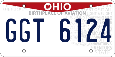 OH license plate GGT6124