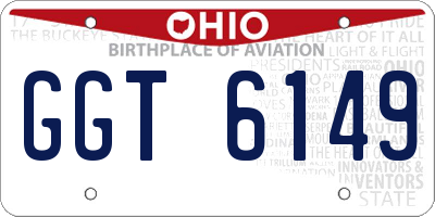 OH license plate GGT6149