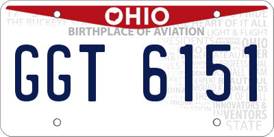 OH license plate GGT6151