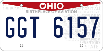 OH license plate GGT6157