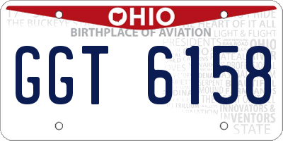 OH license plate GGT6158