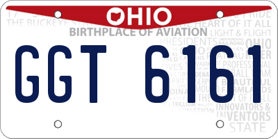 OH license plate GGT6161