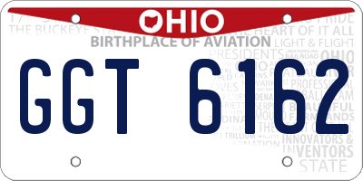 OH license plate GGT6162
