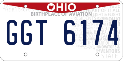 OH license plate GGT6174