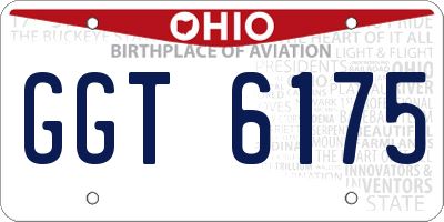 OH license plate GGT6175