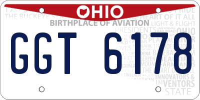 OH license plate GGT6178