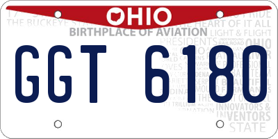 OH license plate GGT6180
