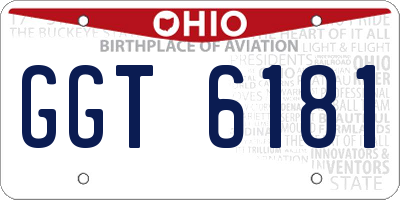 OH license plate GGT6181