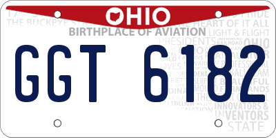 OH license plate GGT6182