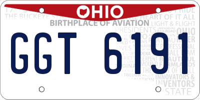 OH license plate GGT6191