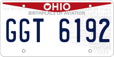OH license plate GGT6192