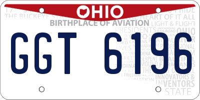 OH license plate GGT6196