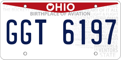 OH license plate GGT6197